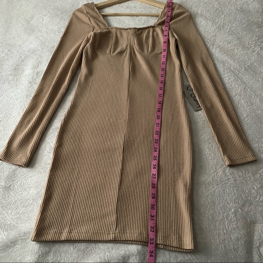 NWT Buckle J is for Justify Tan Ribbed Corset Dress - Picture 7 of 9